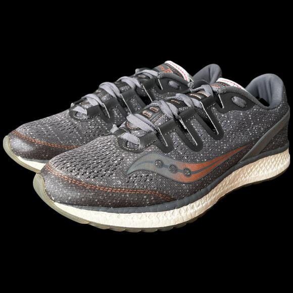SAUCONY Freedom IS0 Women's 9.5 Running Shoes Grey Denim Copper Sneakers - Picture 2 of 16